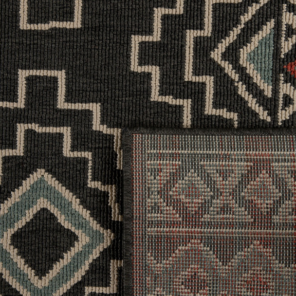 LR Home Tribu 82492 Black Ivory Rug