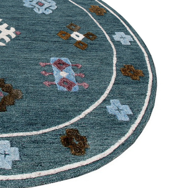 LR Home Vibrance 3562 Blue Multi Rug