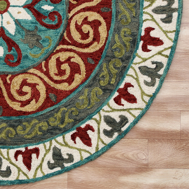 LR Home Vibrance 3567 Ivory Red Rug