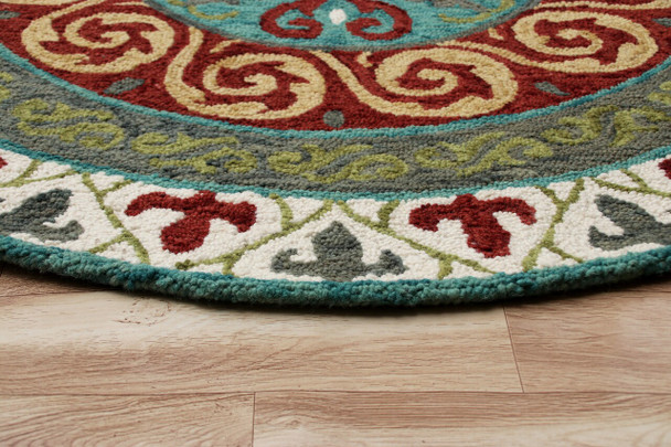 LR Home Vibrance 3567 Ivory Red Rug
