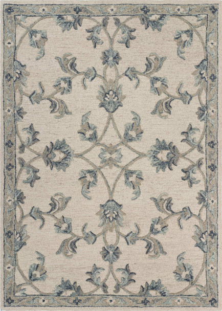 LR Home Victorian 81581 Ivory Light Blue Rug