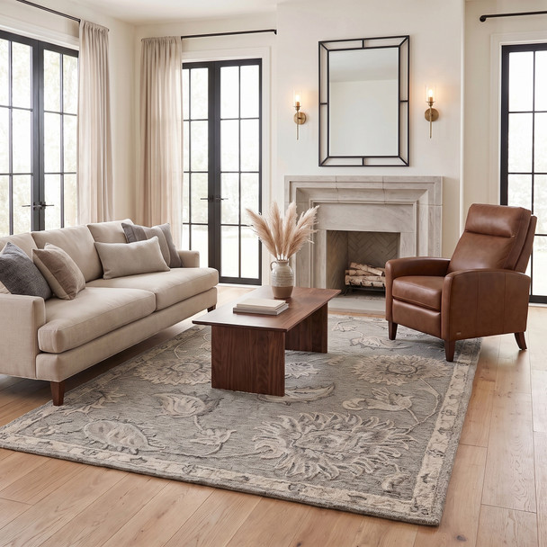 LR Home Victorian 81583 Gray Blue Rug