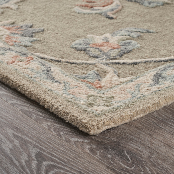 LR Home Victorian 81581 Silver Cream Blue Rug