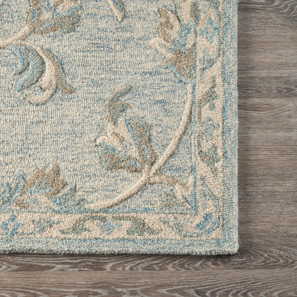 LR Home Victorian 81581 Blue Cream Rug