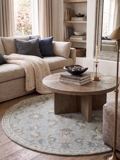 LR Home Victorian 81581 Blue Cream Rug