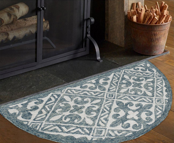 LR Home Rugs Ariel 22140 Indigo Rug
