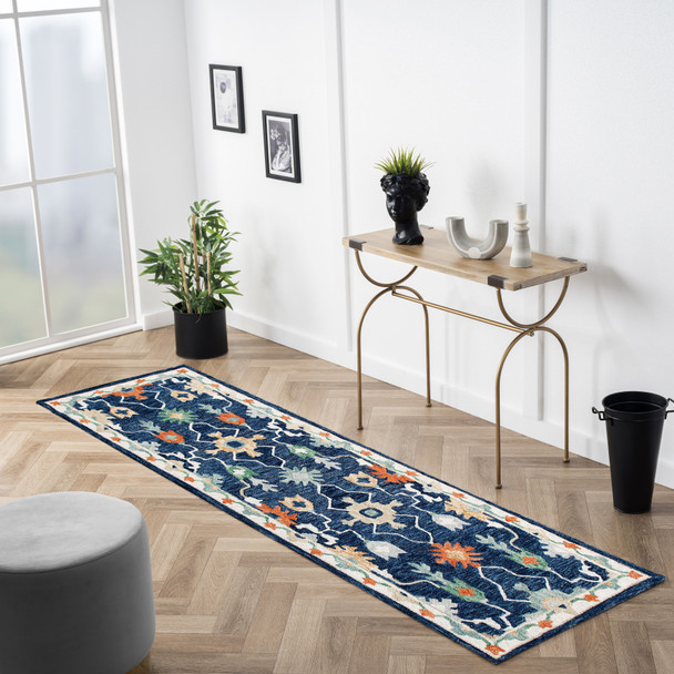 LR Home Rugs Ariel 22145 Blue Multi Rug