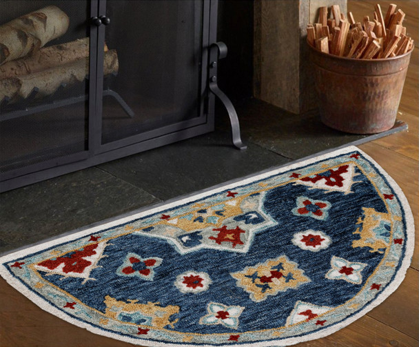 LR Home Rugs Ariel 22146 Blue Multi Rug