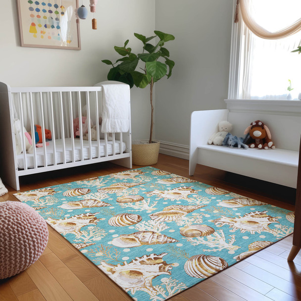 Addison Mayfield AMF185 Aqua Rug