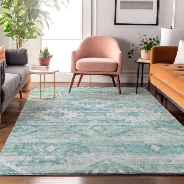 Addison Mayfield AMF837 Aqua Rug