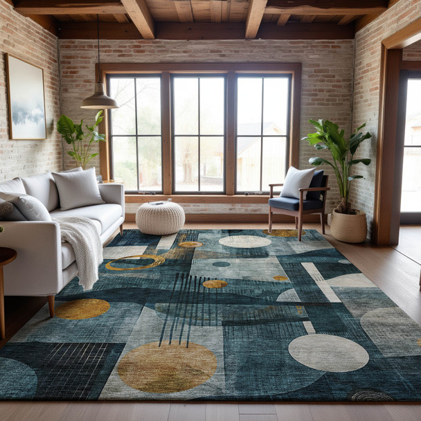 Addison Mayfield AMF1126 Teal Rug