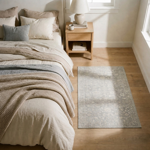 LR Home Castillo 82739 Silver Cream Rug