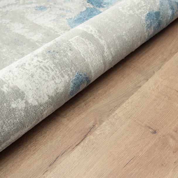 LR Home Isabella 81779 Ivory Gray Blue Rug