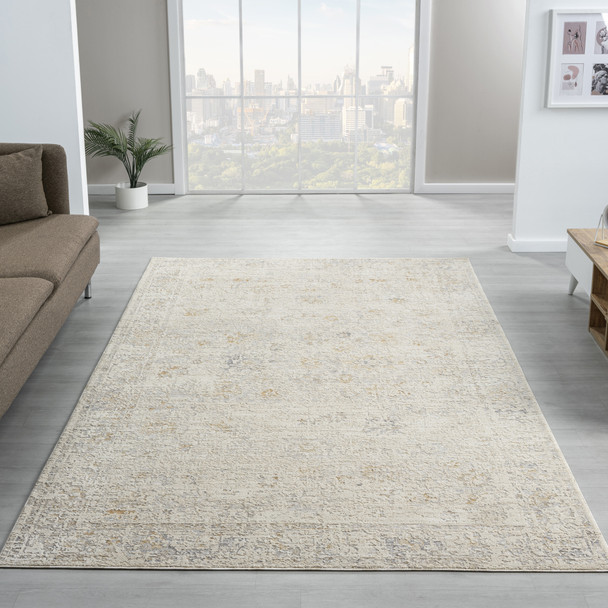 LR Home Monaco 82718 Ivory Beige Rug