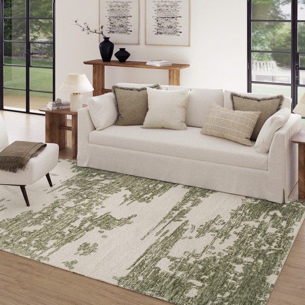 LR Home Nuvia 82784 Green Ivory Rug