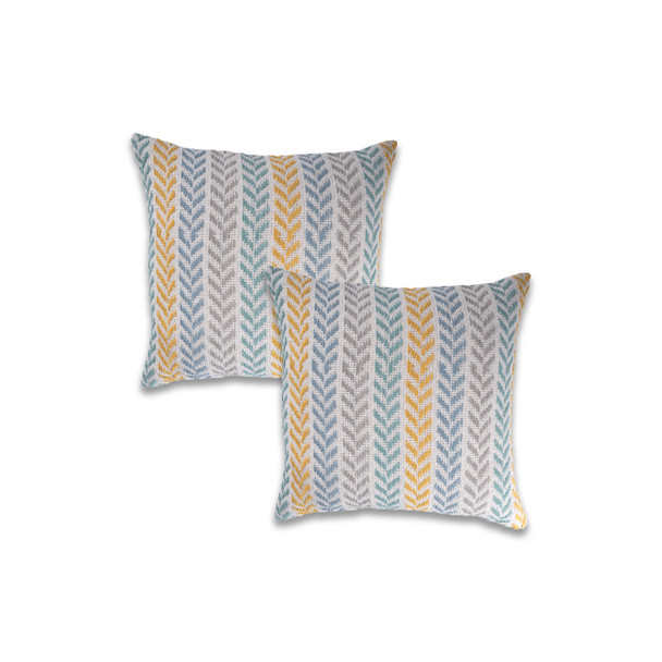 LR Home Altair 03455 Yellow Blue Pillow
