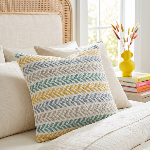 LR Home Altair 03455 Yellow Blue Pillow