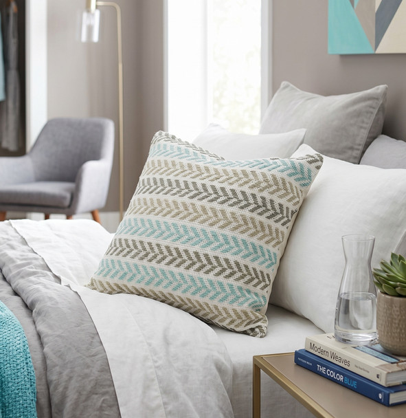 LR Home Altair 07251 Gray Blue Pillow