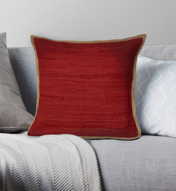 LR Home Riley 07285 Red Pillow