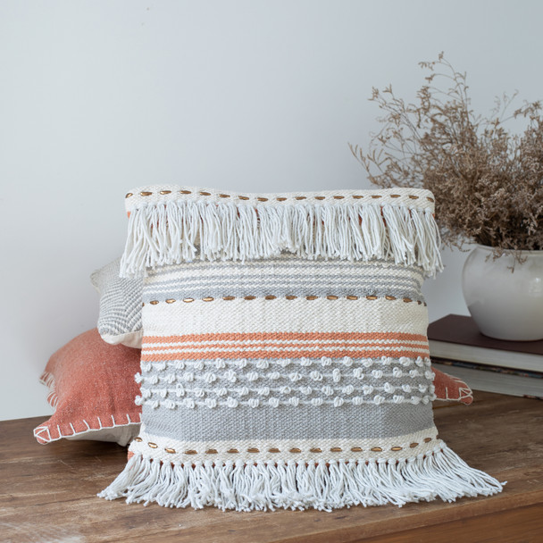 LR Home Phoenix 07332 Gray Natural Pillow