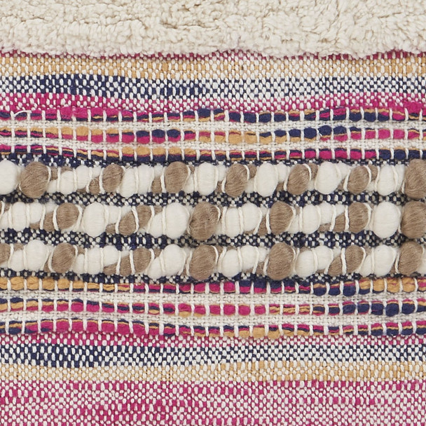 LR Home Chindi 07335 Pink Natural Pillow