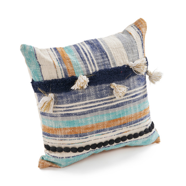 LR Home Destin 07346 Blue Tan Pillow