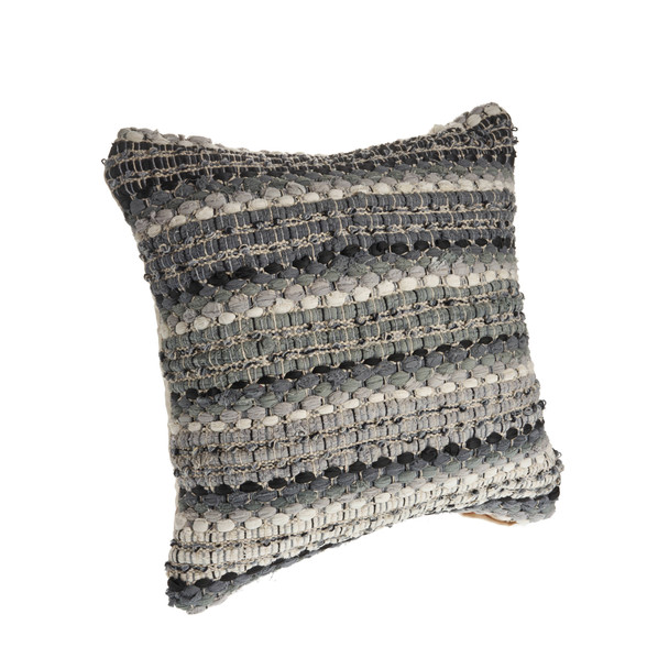 LR Home Coil 07358 Black Gray Pillow