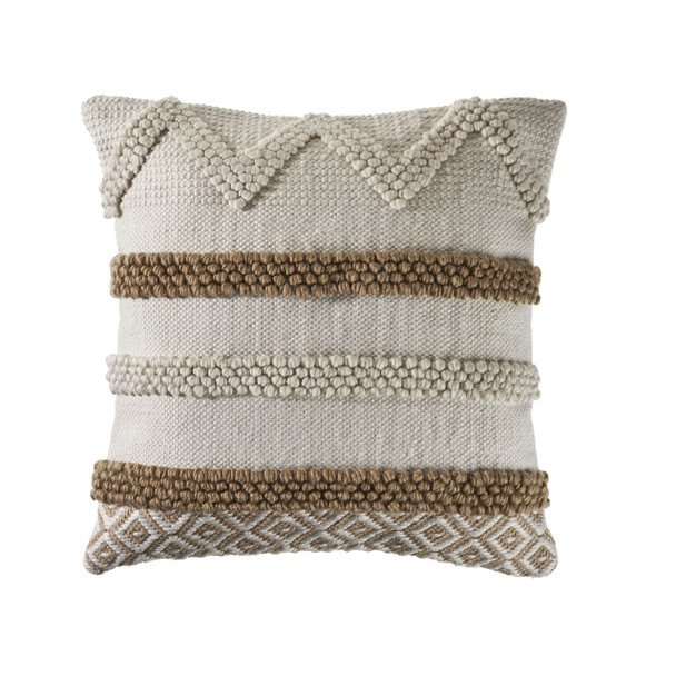 LR Home Homestead 07451 Beige White Pillow