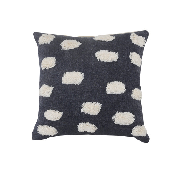 LR Home Zeal 07653 Dark Blue White Pillow