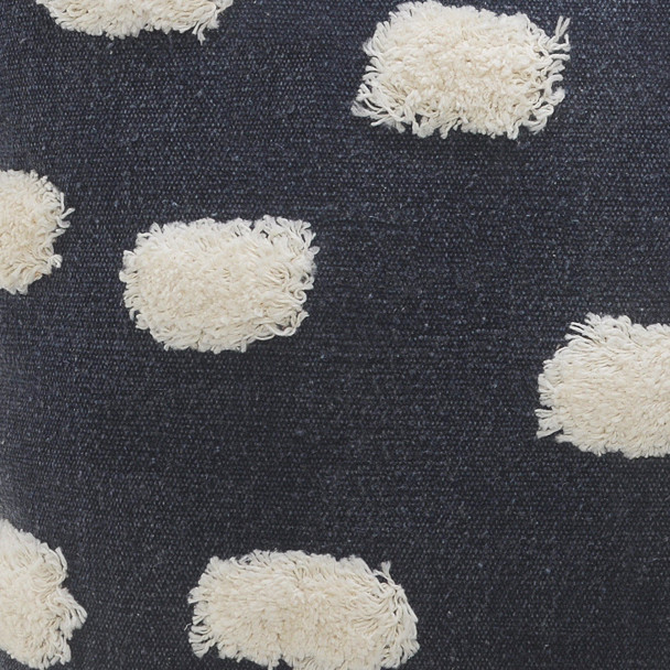 LR Home Zeal 07653 Dark Blue White Pillow