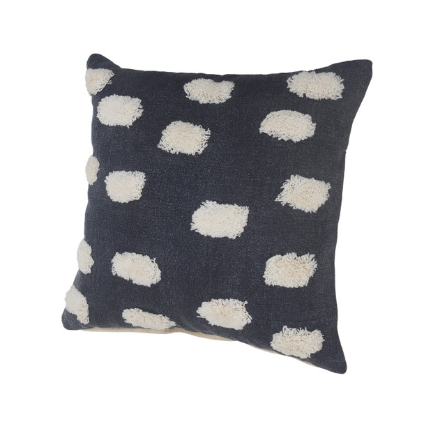 LR Home Zeal 07653 Dark Blue White Pillow