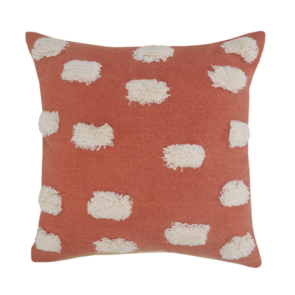 LR Home Zeal 07654 Blood Orange White Pillow