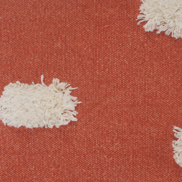 LR Home Zeal 07654 Orange White Pillow