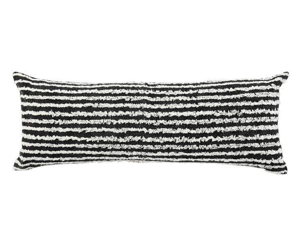 LR Home Wispy Ways 07713 Black Natural Pillow