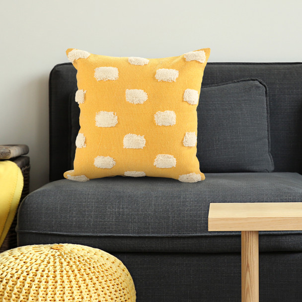 LR Home Zeal 07919 Yellow White Pillow