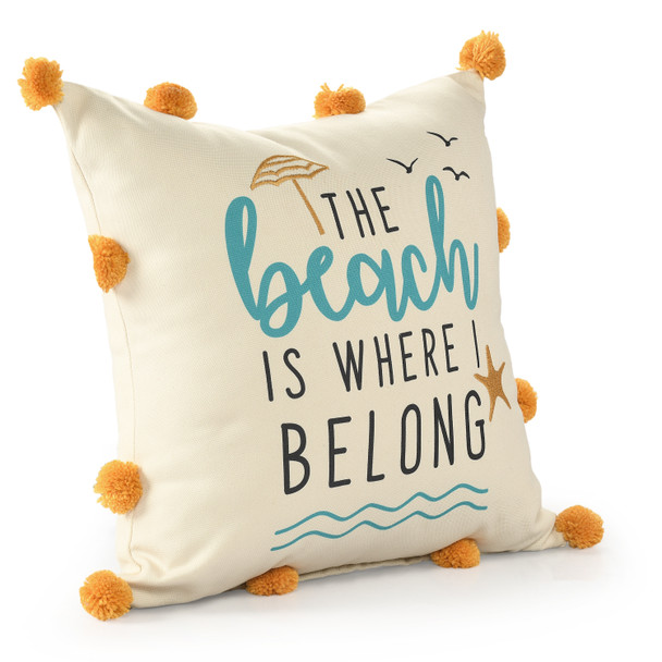 LR Home Seabrook 08598 Blue Orange Pillow