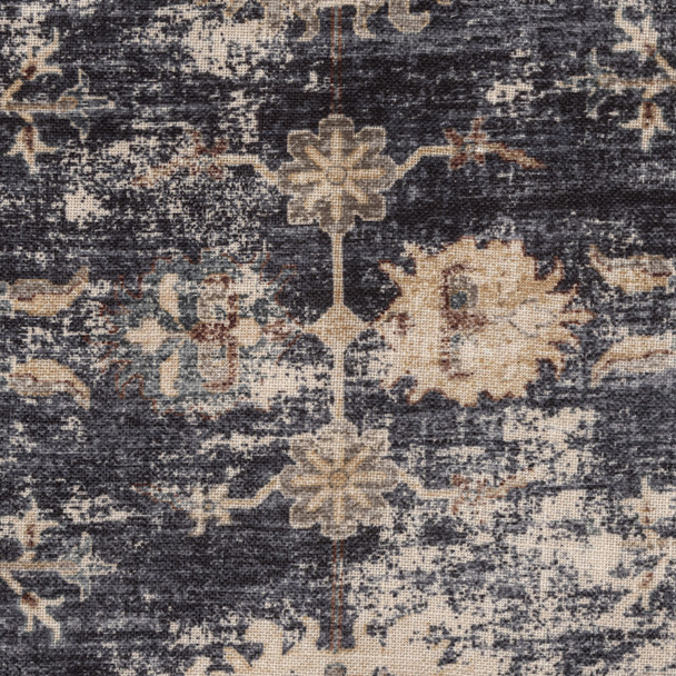 LR Home Taj 08898 Navy Blue Beige Pillow