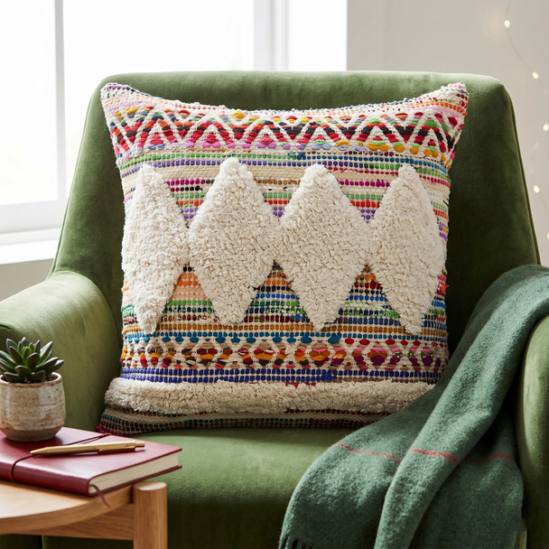 LR Home Chindi 7342 Multicolor Natural Pillow