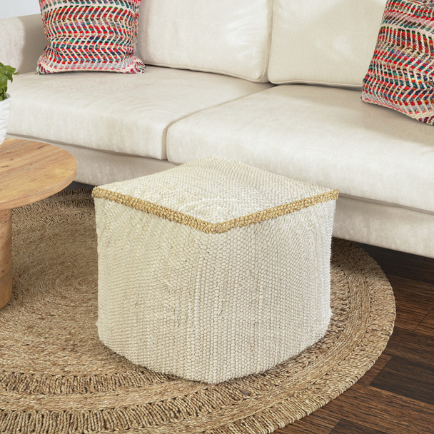 LR Home Dillon 4648 Birch Pouf