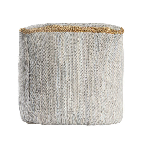 LR Home Dillon 4648 Ultimate Gray Pouf