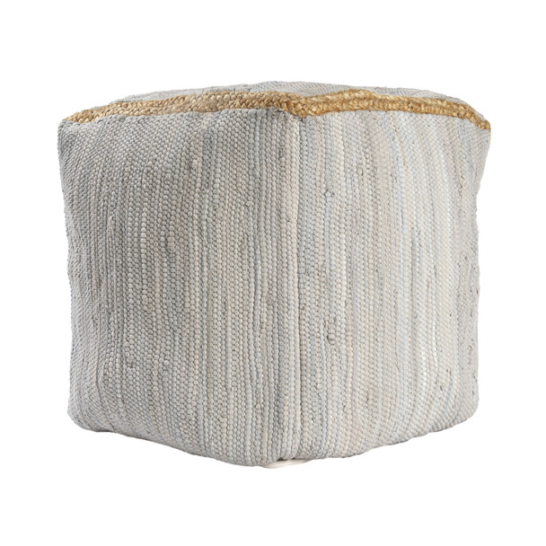 LR Home Dillon 4648 Ultimate Gray Pouf