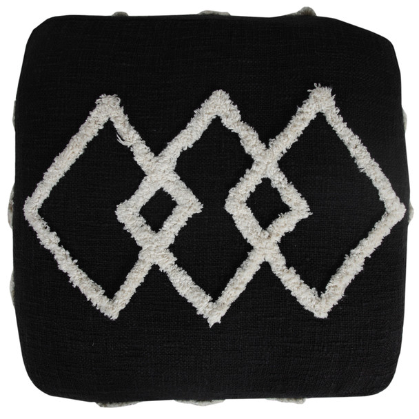 LR Home Avant-garde 34066 Black White Pouf
