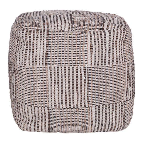 LR Home Andros 34124 Natural Cream Pouf