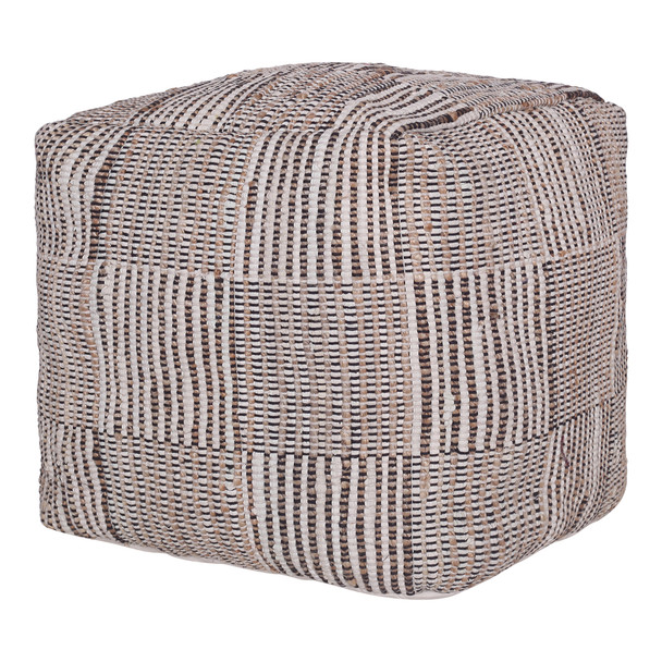 LR Home Andros 34124 Natural Cream Pouf