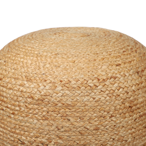 LR Home Jute Poufs 34137 Natural  Gray Pouf