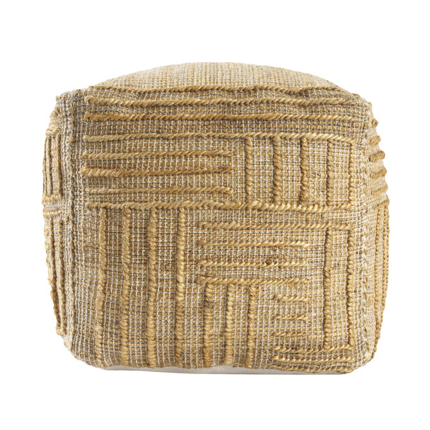 LR Home Maples 34161 Brown Pouf
