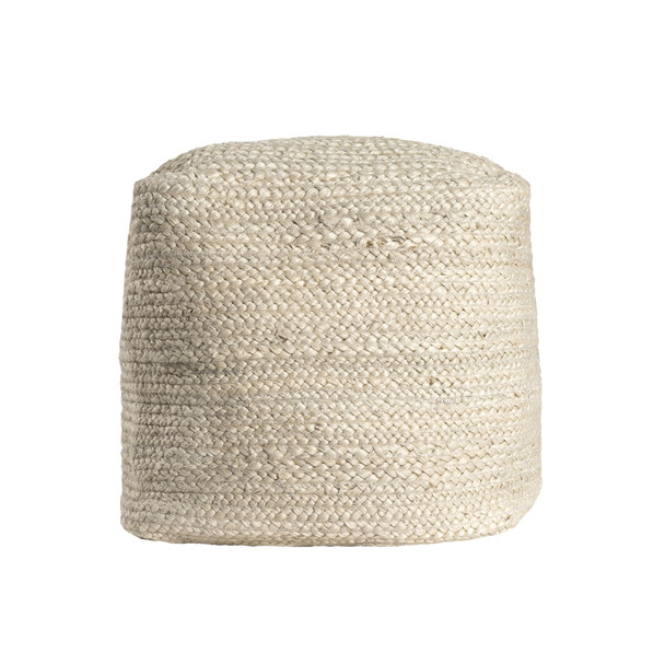 LR Home Shashi Pouf 34241 White Pouf