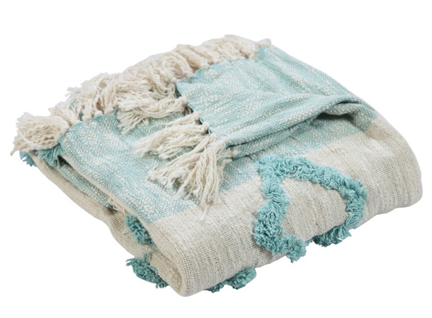 LR Home Diamond 80142 Sky Blue Throw