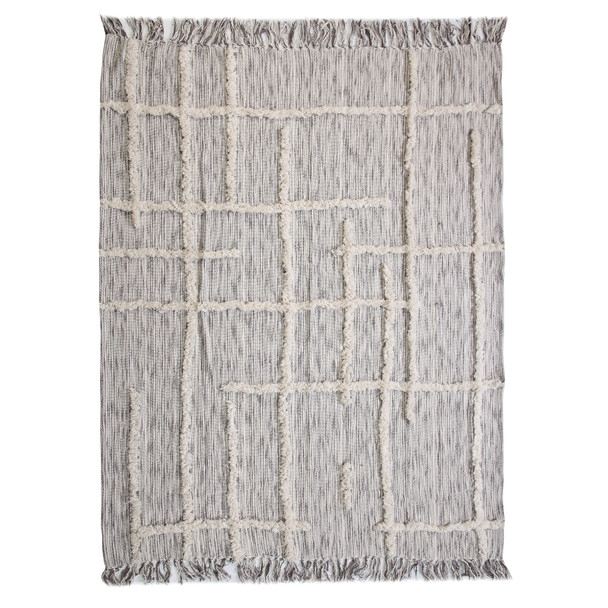 LR Home Dayton 80144 Gray Natural Throw