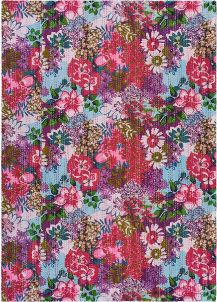 LR Home Kantha 80151 Pink Throw